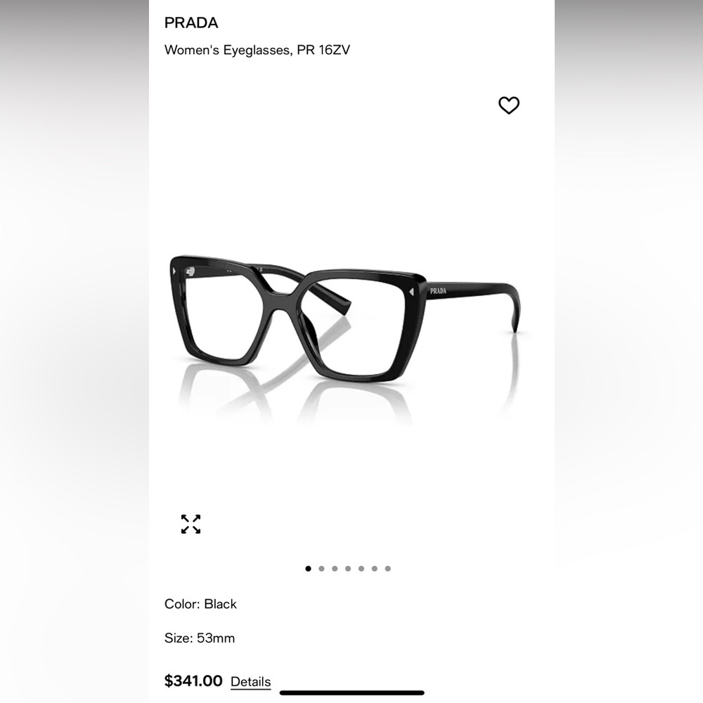 Prada Black Square Glasses
